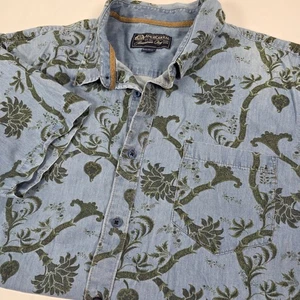 Camisa con botones American Rag para hombre talla XL azul tropical manga corta estampado floral - Imagen 1 de 12