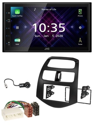 JVC DAB 2DIN MP3 Bluetooth USB Autoradio für Chevrolet Spark KLM 2012-2013 - Bild 1 von 4