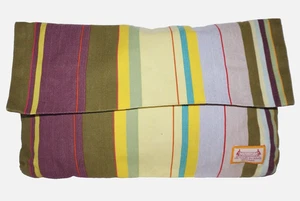 LE TOILES DU SOLEIL Multicolor Striped Canvas Slim Fold-Clutch 9x14 FRANCE - Picture 1 of 14