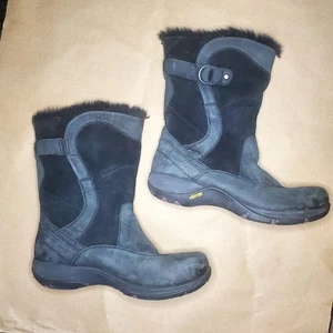 Dansko Damen Cynthia Slouch Stiefel Vibram wasserdicht schwarz Kunstfell Gr. 39 - Bild 1 von 7