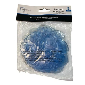 Appliques Vasca Blu Mini Tappetini Ventose Nuovi in Confezione da 5 Aree Piscina - Foto 1 di 2