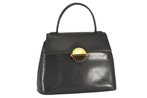 Auténtico Bolso de Mano GIVENCHY Vintage Cuero Negro 1948N - Imagen 1 de 10