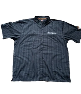 Camicia meccanica Harley Davidson Screamin Eagle 3XL con bottoni grande logo ricamato - Foto 1 di 9