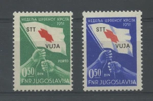 TRIESTE 1951 ZONA B CROCE ROSSA 2V. ** - Picture 1 of 1