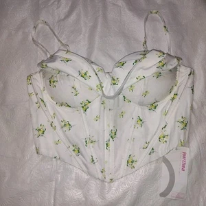 Nuevo con etiquetas Corsé Floral Top Capucha Cuello Talla S Marthea - Imagen 1 de 6