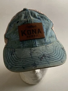 Vintage Kona Hawaii Hawaiian Surfer Skater Trucker Hat SnapBack Golf Cap - Foto 1 di 7