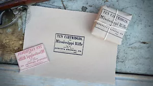 Gummidruckstempel, Augusta Arsenal Mississippi 0,54cal Konvolut, 1864 - Bild 1 von 3