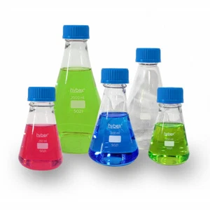 Frasco roscado con tapa Benchmark B3220-1000 Hybex Erlenmeyer, 1000 ml, estuche de 6 - Imagen 1 de 1