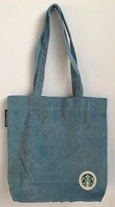 # STARBUCKS COFFEE THAILAND CORDUROY TOTE BAG BLUE (34.5 x 36.5 cm.) - Picture 1 of 5