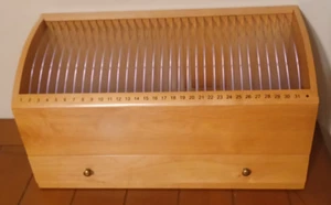Levenger Vintage Natural Wood Desk Organizer Numbered Sorter - Picture 1 of 10