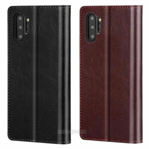 Flip Case For Samsung Galaxy Note 10 Plus Note10 5G Leather Wallet Pouch Cover - Picture 1 of 28