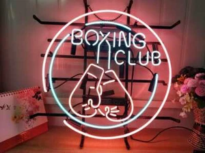 New Boxing Club Gym Studio Neon Sign Light Lamp 24"x24" Decor Glass Beer Bar - Picture 1 of 1