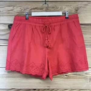 Talbots Shorts Womens XL Elastic Waist Pull On Eyelet Trim Lined Pocket NWT B188 - Picture 1 of 16