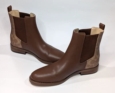 Bota Feminina Coach Meredith Signature Vintage Marrom (CW724) - Tamanho 8.5 Nova Com Etiqueta - Imagem 1 de 4