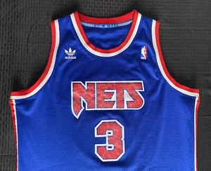 Drazen Petrovic New Jersey Nets Vintage Adidas NBA Jersey Size XL Rare 90s Blue - Picture 1 of 9