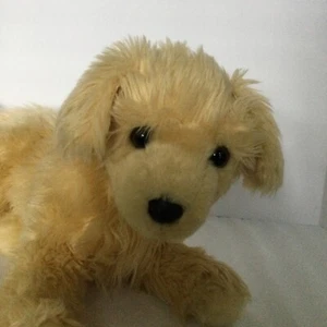 FAO Schwarz Realistic Fluffy Golden Retriever Stuffed Plush Dog 20" Cuddly Soft - Picture 1 of 10