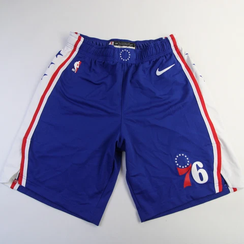 Philadelphia 76ers Nike NBA Authentics Game Shorts Men's Blue/White Used Cover