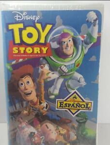 Walt Disney's Pixar Toy Story VHS 1996 in hard clam shell case. Spanish Version!