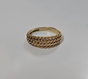 9 Karat Gelbgold 4-reihiger Seilring, Größe O - Bild 1 von 5