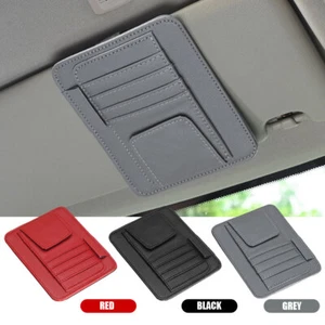 Auto Car Sun Visor Organizer Storage Pocket Pouch Bag Glasses Holder Accessories - Picture 1 of 12