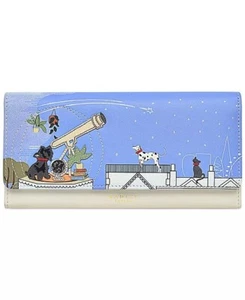 Radley London The Observatory Flapover Leather Matinee Wallet Dalmatian Scottie - Picture 1 of 10