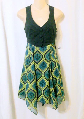  Nuevo con etiquetas Vestido Bijou Bijou Pañuelo Dobladillo Sin Mangas Talla XS   Foto 1 de 4