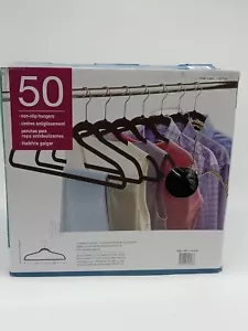 Non Slip Velvet Flocked Hangers – 50 pack. New in open box. - Picture 1 of 5
