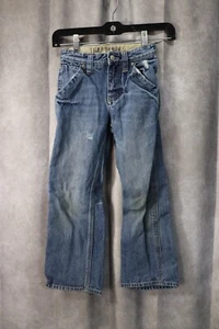 Gap Youth Boy's Denim Distressed Carpenter Jeans Size 7 Slim - Picture 1 of 4