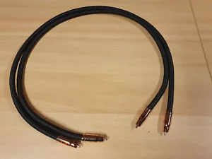 SET OF 2 X AUDIOQUEST BLACK BEAUTY RCA CABLE 1 meter - Picture 1 of 3