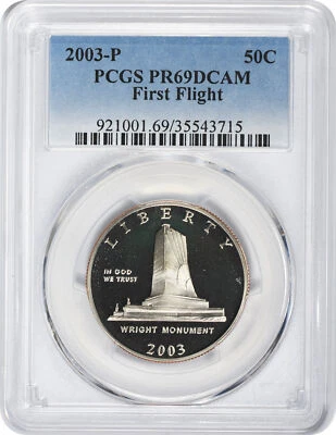 2003-P First Flight Commemorative Half PR69DCAM PCGS Proof 69 Deep Cameo - Image 1 of 2