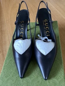 Gucci Heels Mules Sandals Shoes Size 36.5 - Picture 1 of 5