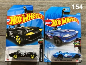 2 PARA 1! Hot Wheels Corvette Grand Sport Roadster HW Race Day Negro Azul Lote 154 - Imagen 1 de 3