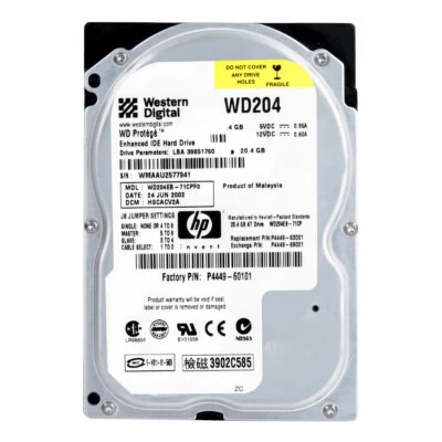 HP P4449-60101 20GB 5.4K 2MB ATA 3.5'' WD204EB-71CPF0 - Image 1 of 3