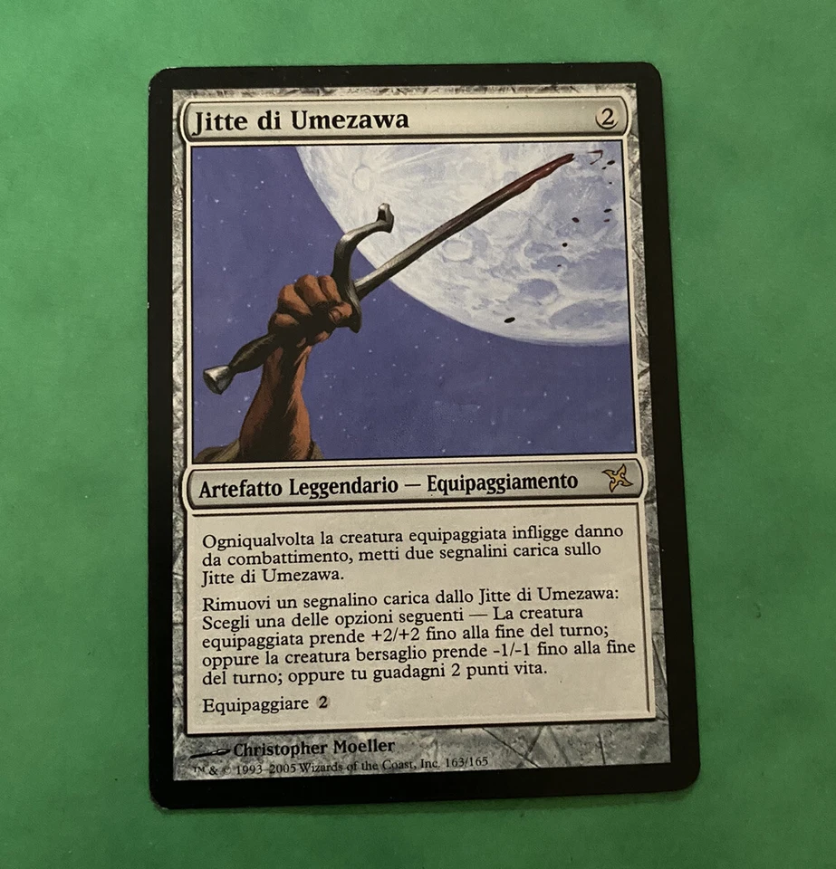 Magic the Gathering MTG Umezawa's Jitte Kamigawa ITALIAN 163/165 Rare LP - Image 1 of 3