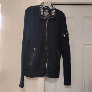 Vintage PAUL & SHARK Full Zip Men's Sweater Luxury Cotton Size L blue - Picture 1 of 14