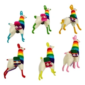 New Peru Peruvian Cute Alpaca Handmade Souvenir Textile Fabric Gift Magnet - Picture 1 of 2