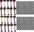 Sexy Fishnet Hold Up Stockings With Lace Top - 15 Various Colours,Sizes S,M,L,XL