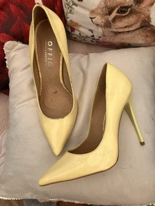 Office Lemon Yellow Stiletto Heels Size 6 - Picture 1 of 3