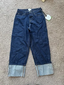 Pantalones de mezclilla Kate Spade para mujer talla 4 tiro alto pierna puño ancho nuevos con etiquetas - Imagen 1 de 5