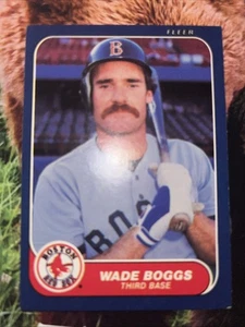 Wade Boggs - 1986 Fleer #341 - Boston Red Sox Baseballkarte - Bild 1 von 2