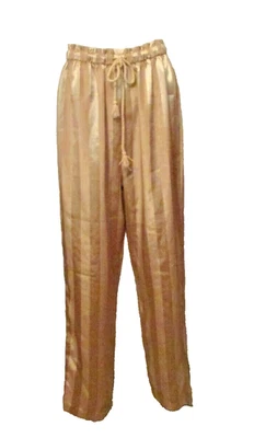 Lencería Cacique Brillante Líquido Sedoso Satén Cordón Pijama Pantalones Ropa de Salón S Foto 1 de 4