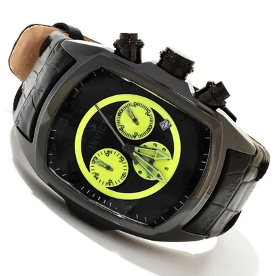 Reloj para hombre Invicta Lupah Revolution cronógrafo esfera negra correa de cuero 10285 Foto 1 de 4
