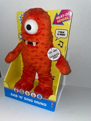 Yo Gabba Gabba Muno Plush Talking Sings One Eyed Red Monster Toy 2+  NOS New - Image 1 of 4