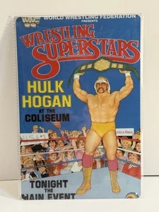 Póster de metal de Hulk Hogan con decoración de lucha libre WWF - Imagen 1 de 1