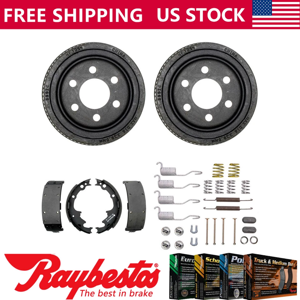 Kit de herrajes de tambores de freno y zapatas de freno traseras para Dodge Dakota 1999-2002 Foto 1 de 4