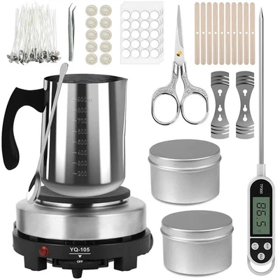 BRANDED 500W Candle Making Kit Electric Stove DIY Supplies Set Pot Art Crafts Maker NEW