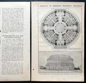NY State Supreme Court 1913 Guy Lowell Original Design NY County Courthouse - Bild 1 von 1
