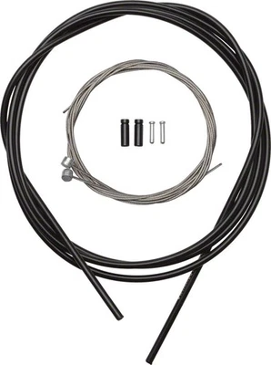 Juego de cables y carcasas de freno de acero inoxidable Shimano MTB, negro Foto 1 de 2