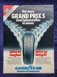 Good Year Reifen, Grand Prix S Stahlgürtelreifen, originale Werbung aus 1979 - Bild 1 von 1