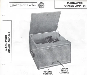 1955 Magnavox AMP-134 Record Player Changer Phono Amp Photofact Manual Schematic - Picture 1 of 2